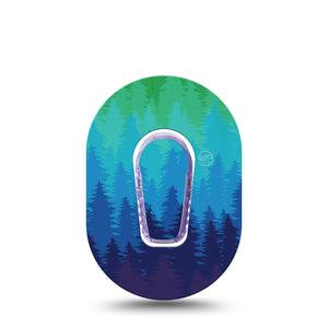 ExpressionMed Pine Trees Dexcom G6 Mini Patch Single Tape and Sticker