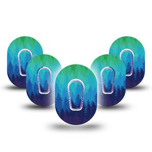 ExpressionMed Pine Trees Dexcom G6 Mini Patch 5-pack Tape and Sticker