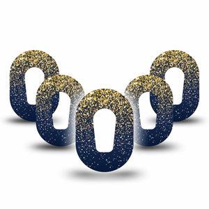 ExpressionMed Gold Sparkles Dexcom G6 Mini Tape 5-Pack