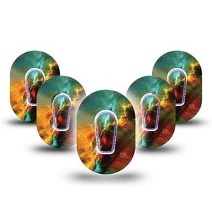 ExpressionMed Nebula Dexcom G6 Mini Cover 5-Pack with center stickers