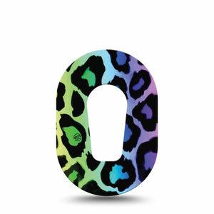 ExpressionMed Multicolored Cheetah Print Dexcom G6 Mini Tape Single