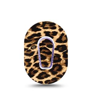 ExpressionMed Leopard Print Dexcom G6 Mini Tape with center stickers