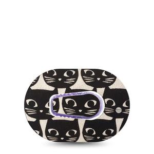 Black Cats Dexcom G6 Mini Tape with center sticker