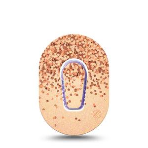 Champagne Simmer Dexcom G6 Mini Patch Single Tape and Sticker