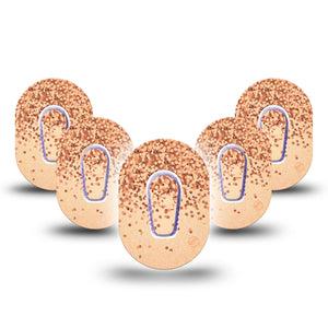 Champagne Simmer Dexcom G6 Mini Patch 5-Pack Tape and Sticker