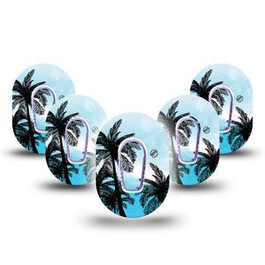 ExpressionMed Palmy Nights Dexcom G6 Mini Tape 5-pack with center stickers