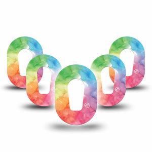 ExpressionMed Rainbow Cloud Dexcom G6 Mini Patch 5-Pack Tape