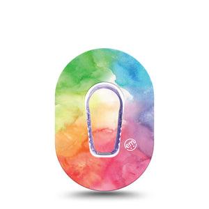 ExpressionMed Rainbow Cloud Dexcom G6 Mini Patch Single Tape and Sticker