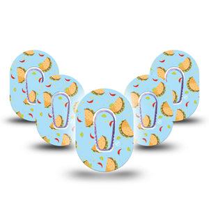Spicy Tacos Dexcom G6 Mini Tape 5-Pack Tape and Sticker
