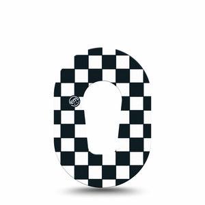 ExpressionMed Checkered Dexcom G6 Mini Tape Single Tape Classic Checkered, Adhesive Patch Continuous Glucose Monitor Design