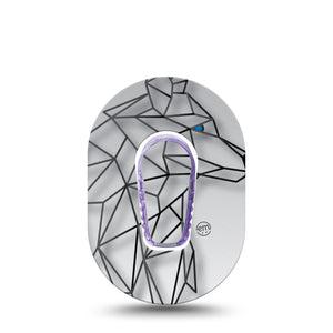 ExpressionMed Iron Wolf Dexcom G6 Mini Cover Single Tape and Sticker