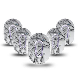 ExpressionMed Iron Wolf Dexcom G6 Mini Cover 5-Pack Tape and Sticker