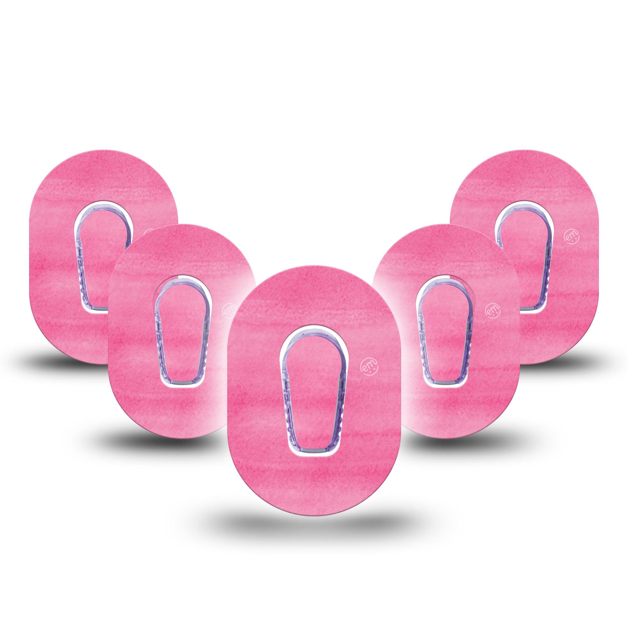 ExpressionMed Pink Horizon G6 Mini Dexcom Adhesives 5-Pack Tape and Sticker