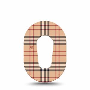 ExpressionMed Plaid and Bougie Dexcom G6 Mini Patch Single Tape