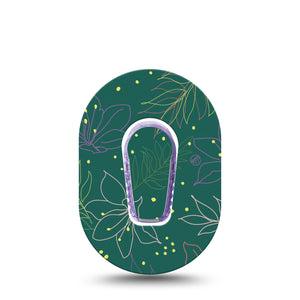 ExpressionMed Graphic Petals Dexcom G6 Mini Patch with center sticker