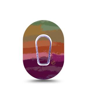 ExpressionMed Falling Colors Dexcom G6 Mini Tape with center sticker