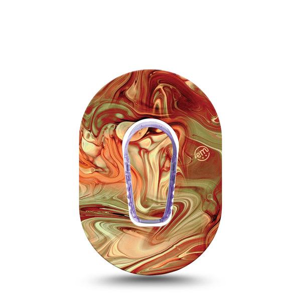 ExpressionMed Rustic Marble Dexcom G6 Mini Cover with center sticker
