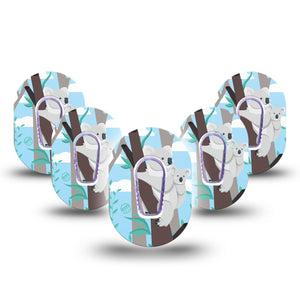 ExpressionMed Koala Dexcom G6 Mini 5-pack with center stickers
