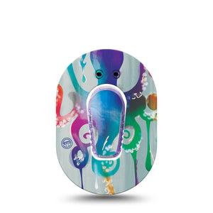 ExpressionMed Octopus Tattoo Dexcom G6 Mini Tape with center sticker