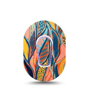 ExpressionMed Twisted Seaweed Dexcom G6 Mini Tape with center sticker