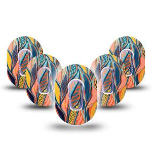 ExpressionMed Twisted Seaweed Dexcom G6 Mini Tape with center stickers