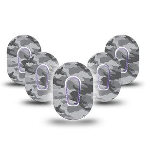 ExpressionMed Gray Camo G6 Mini Tape 5-Pack with center stickers