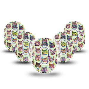 Cat Party G6 Mini Tape 5-Pack with center stickers