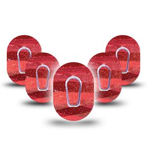 Brushed Glitter G6 Mini Tape 5-Pack with center stickers