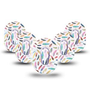 ExpressionMed Feathers G6 Mini Tapes 5-Pack Tape and 5-Pack Sticker