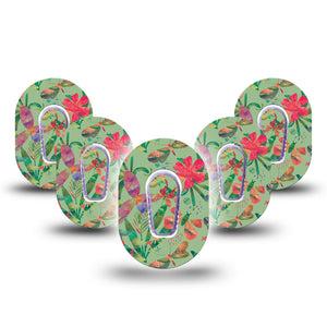 ExpressionMed Garden Butterflies G6 Mini Tape 5-Pack with center stickers