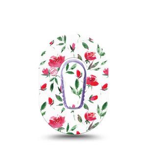 ExpressionMed Rose Garden Dexcom G6 Mini Tape with center sticker