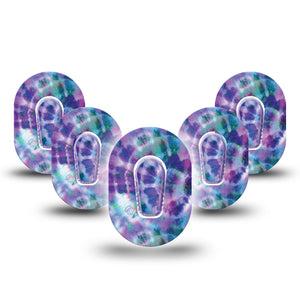 ExpressionMed Purple Tie Dye G6 Mini Tapes with center stickers