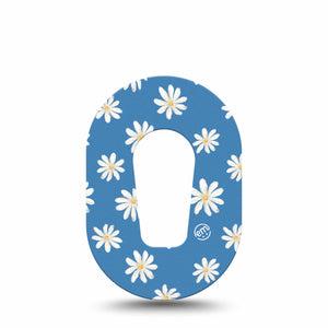 ExpressionMed Painted Daisies Dexcom G6 Mini Tape Single Tape Painted Daisies Themed, Adhesive Tape CGM Design