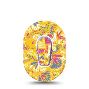 Yellow Butterfly Wings G6 Mini Tape with center sticker