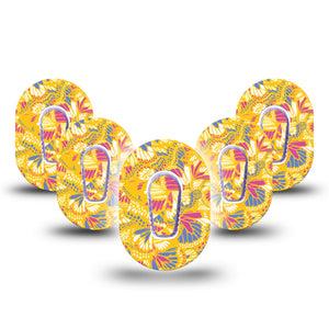 Yellow Butterfly Wings G6 Mini Tape 5-Pack with center stickers