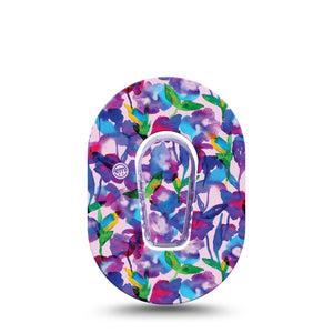Vibrant Purple Flowers G6 Mini Tape with center sticker