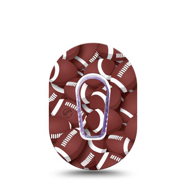 ExpressionMed Football Dexcom G6 CGM Mini Patch sports tape for boys with center sticker