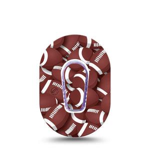 ExpressionMed Football Dexcom G6 CGM Mini Patch sports tape for boys with center sticker