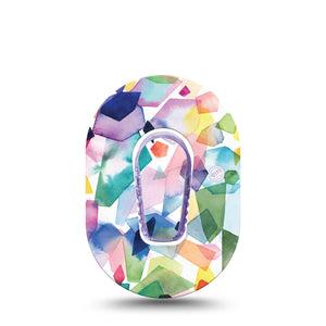 ExpressionMed Kaleidoscope Dexcom G6 CGM Mini Cover Single Tape and Sticker