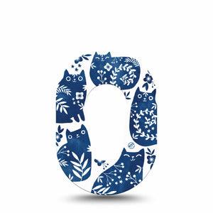Blue Delft Kittens Animals Dexcom G6 CGM Mini Overlay Single Tape