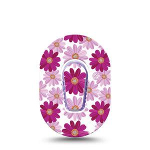 Brilliant Daisies Dexcom G6 CGM Mini Adhesive Cover Single Tape and Sticker