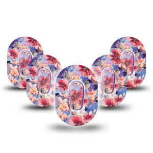 ExpressionMed 5-Pack Magical Blooms Dexcom G6 CGM Patches Tapes and Stickers