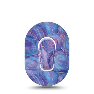ExpressionMed Purple Agate Dexcom G6 Mini Tape, Single, Purple CGM Overlay Tape Design with center sticker