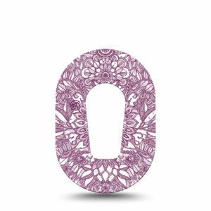 Dexcom G6 Mini Style Tape, Burgundy Fall Adhesive CGM Fashion Single Tape