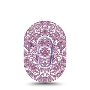 Dexcom G6 Mini Style Tape, Burgundy Fall Adhesive CGM Fashion Single Tape and Sticker