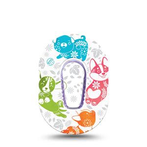 ExpressionMed Gooseberry Puppies Dexcom G6 Mini Adhesive Patch, Single, Pyrex Puppy Themed CGM Adhesive Tape Design