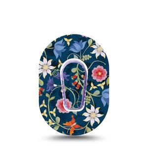ExpressionMed Floral Folklore Dexcom G6 Mini Tape, Single Tape and Single Sticker, Floral Myths Inspired, CGM, Adhesive Tape Design