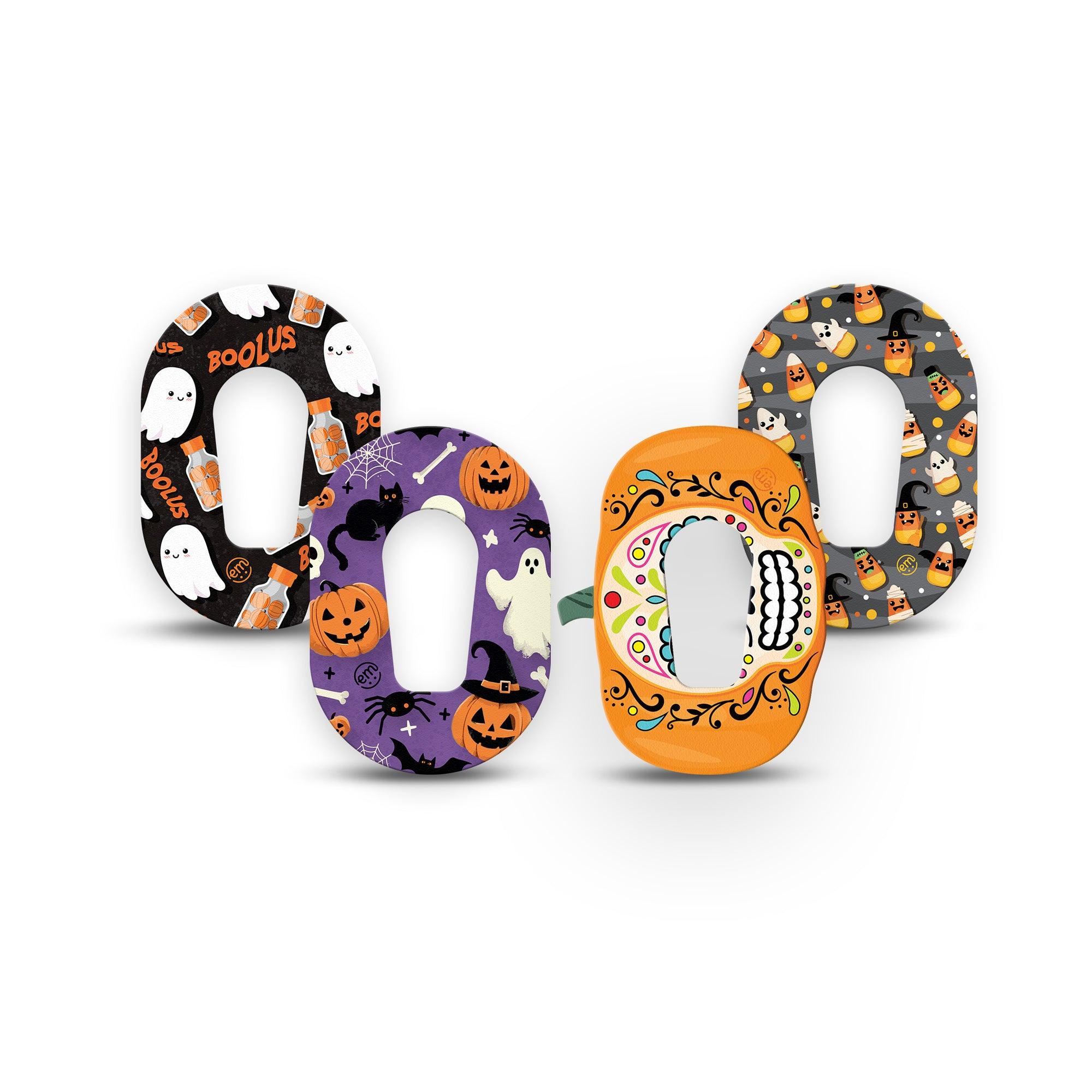 ExpressionMed Spooky Variety Pack Dexcom G6 Mini Tape 4-Pack Variety Happy Halloween Theme Adhesive Tape CGM Design