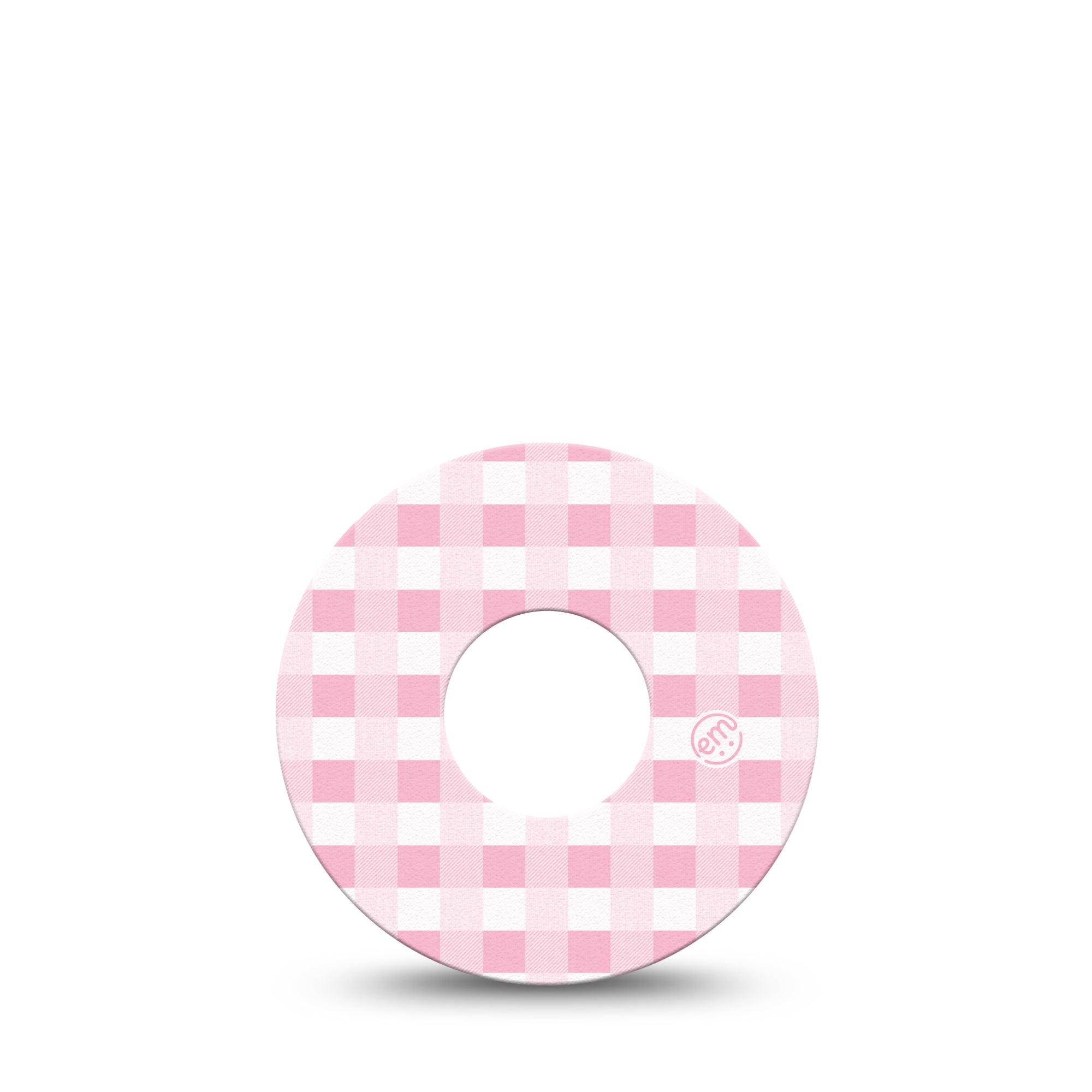 ExpressionMed Pink Gingham Infusion Set Tape, 5-Pack, Colors And Stripes Inspired, Overlay Patch Design