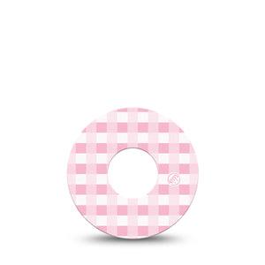 ExpressionMed Pink Gingham Infusion Set Tape, 5-Pack, Colors And Stripes Inspired, Overlay Patch Design